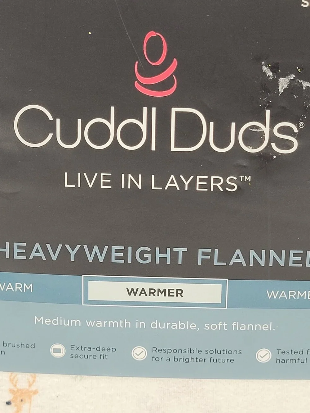 Cuddl Duds Heavyweight Flannel Sheet Set Reindeer Santa Print KING Size NEW